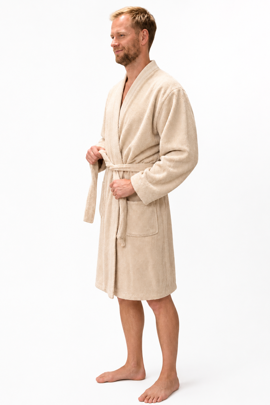 Froté župan Pamukia - Essence - GOTS bio bavlna - unisex, béžový