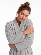 Froté župan Pamukia - Essence - GOTS bio bavlna - unisex, světle šedý