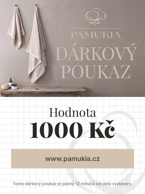 Dárkový poukaz Pamukia - elektronický - od 500 Kč