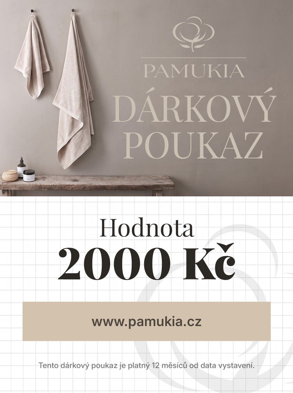 Dárkový poukaz Pamukia - elektronický - od 500 Kč