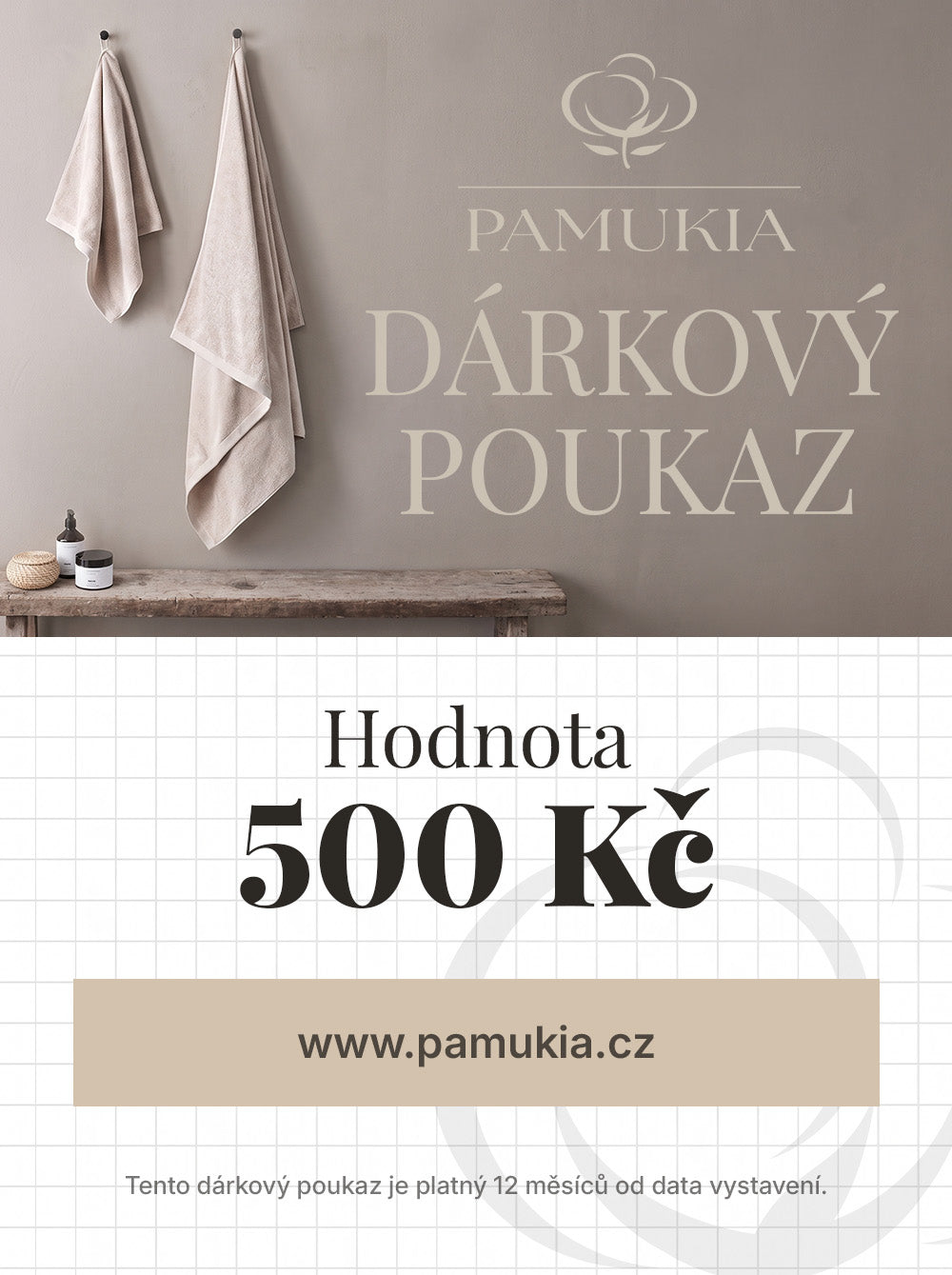 Dárkový poukaz Pamukia - elektronický - od 500 Kč