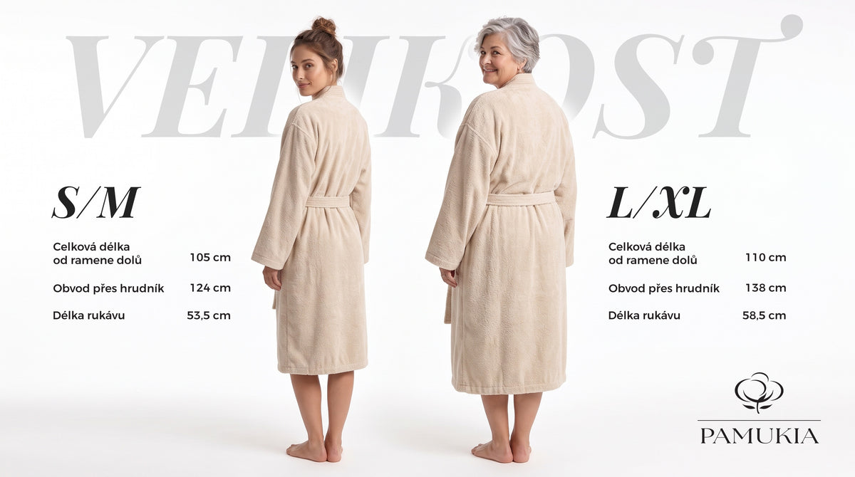 Froté župan z GOTS bio bavlny – unisex | Kolekce Essence | Pamukia